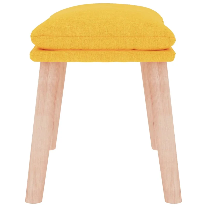 Repose-pieds tabouret 45 x 29,5 x 35 cm tissu jaune DEC030379