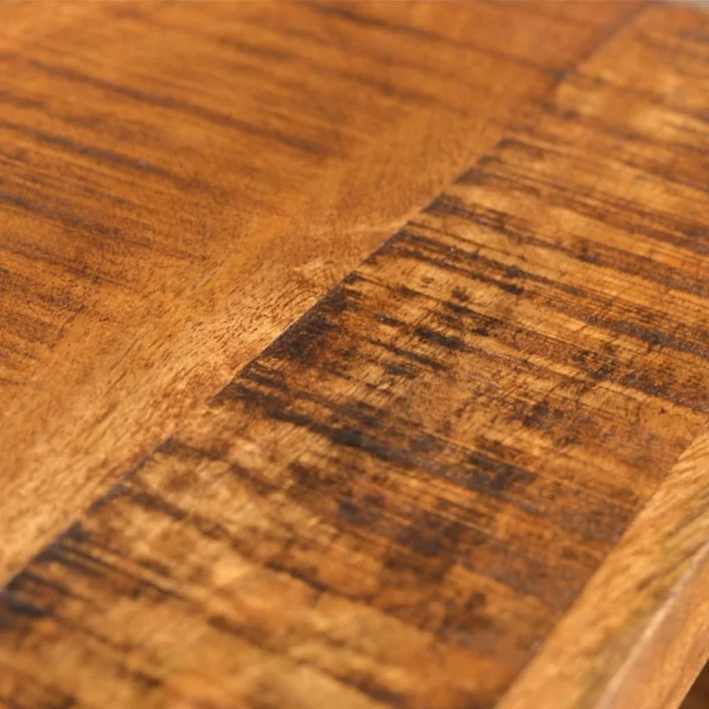 Lot de 3 tables gigogne bout de canapé en bois massif de manguier marron DEC032574
