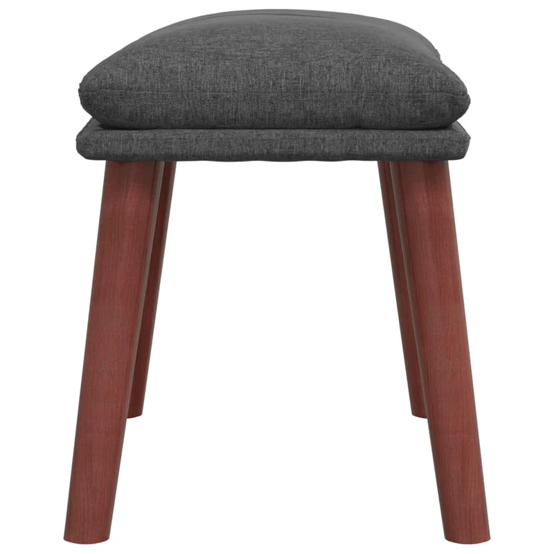 Repose-pieds tabouret 45 x 29,5 x 35 cm tissu gris DEC030281