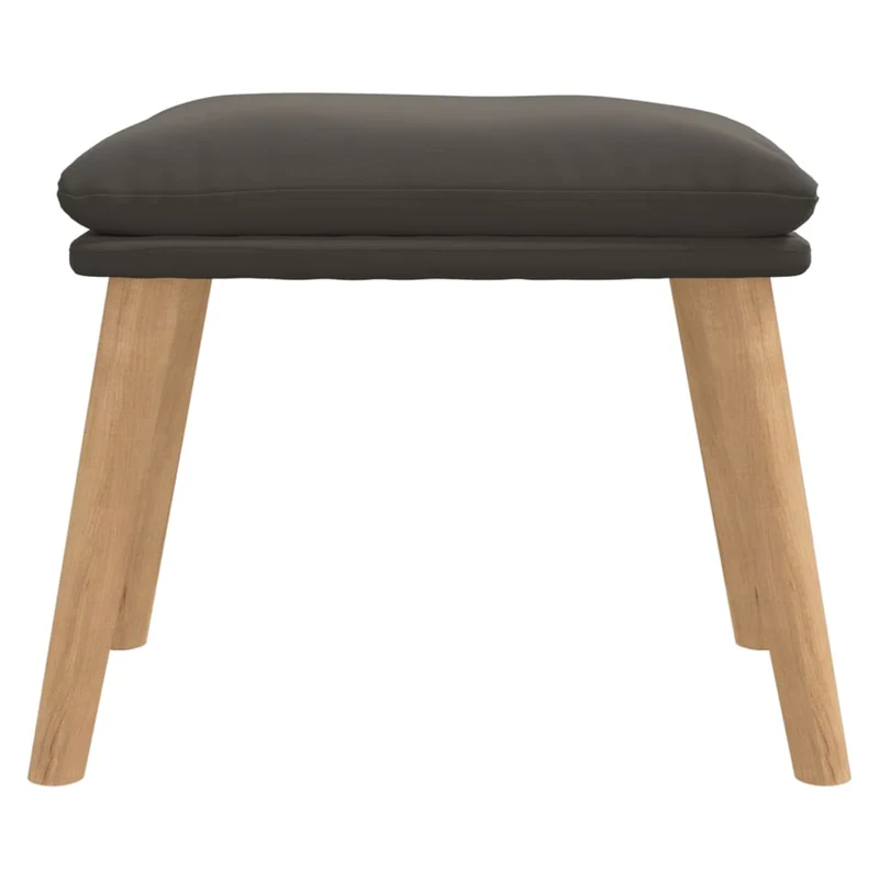 Repose-pieds tabouret 45 x 29,5 x 35 cm velours gris DEC030293