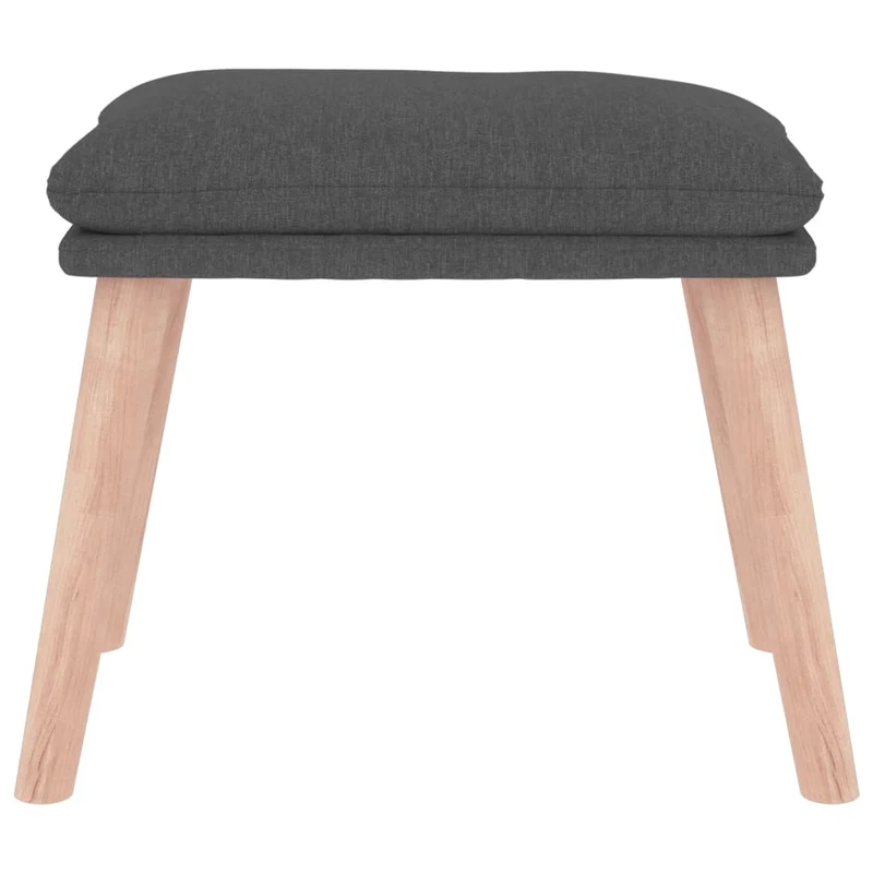 Repose-pieds tabouret 45 x 29,5 x 35 cm tissu gris DEC030280