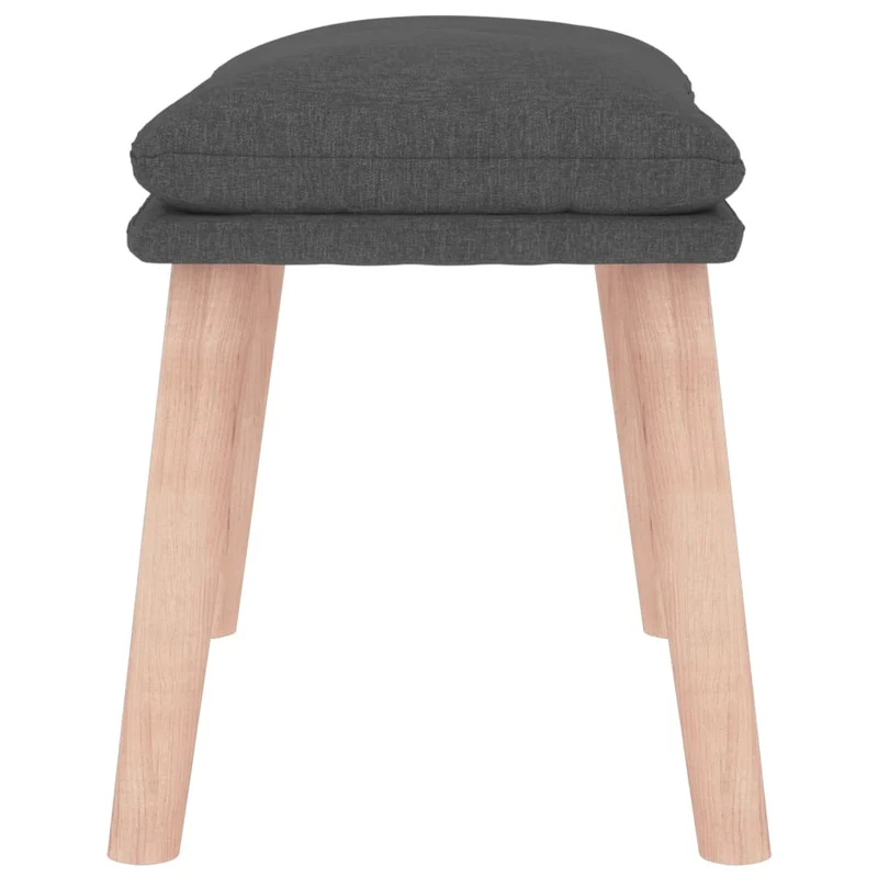 Repose-pieds tabouret 45 x 29,5 x 35 cm tissu gris DEC030280