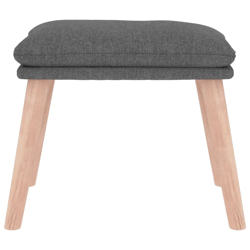 Repose-pieds tabouret 45 x 29,5 x 35 cm tissu gris DEC030207