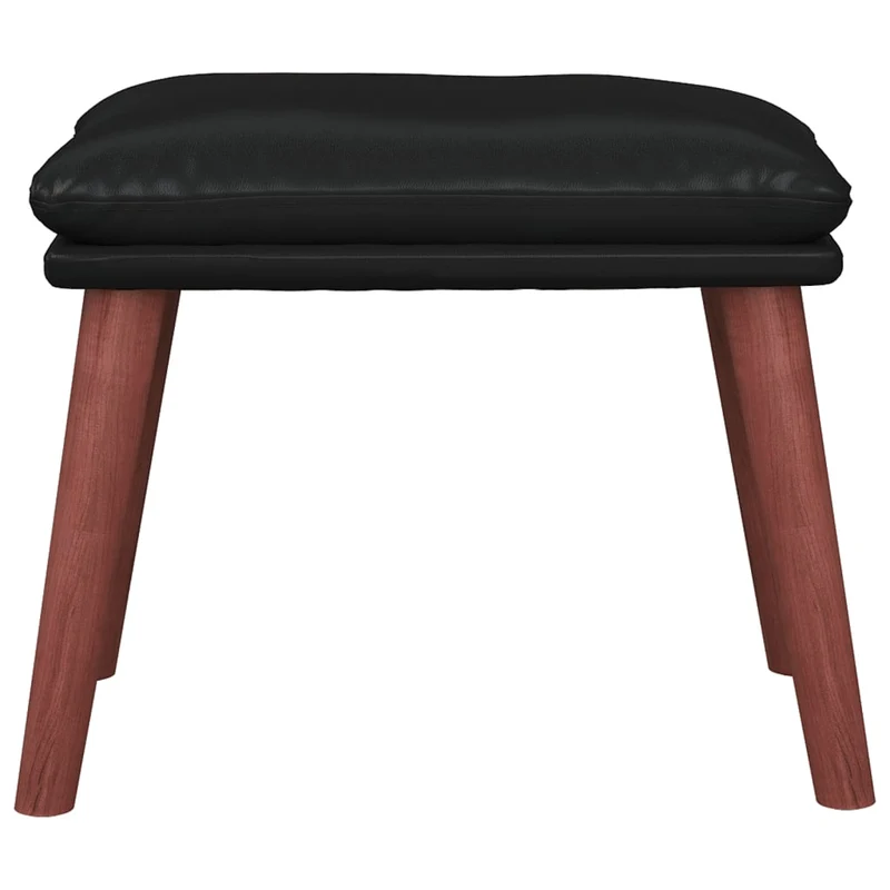 Repose-pieds tabouret 45 x 29,5 x 35 cm PVC noir DEC030463