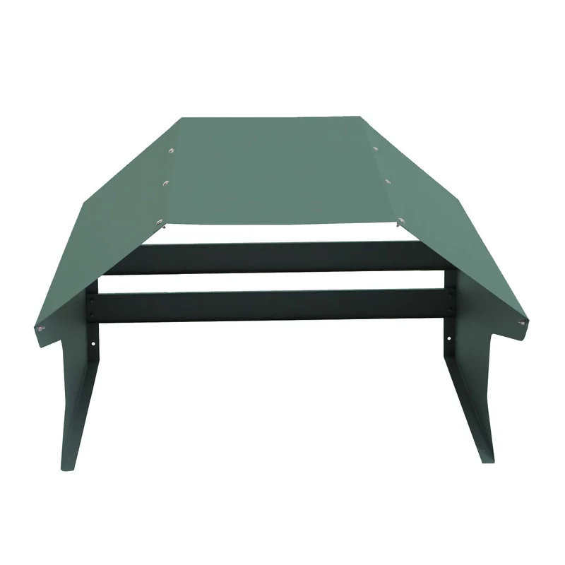 Garage pour robot tondeuse avec protection météo 41x60x70 cm acier galvanisé vert 04_0010375