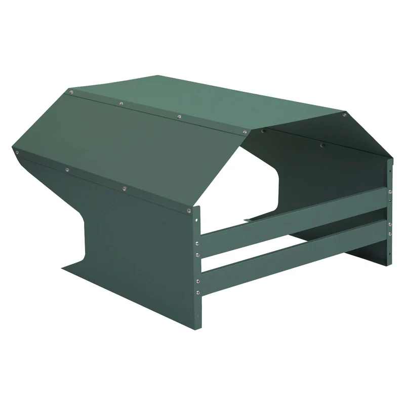 Garage pour robot tondeuse avec protection météo 41x60x70 cm acier galvanisé vert 04_0010375