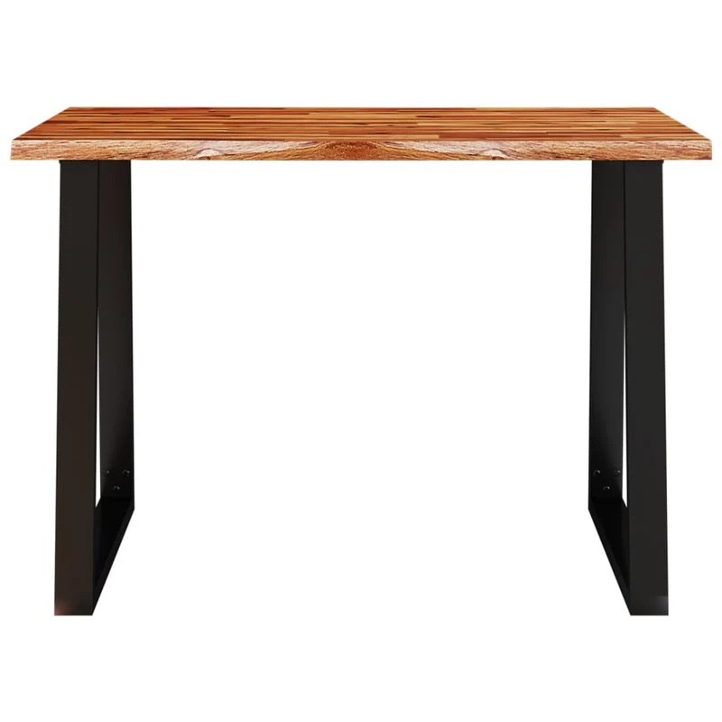 Table de salle à manger design industriel 110 x 70 x 75 cm bois d'acacia et acier DEC036694