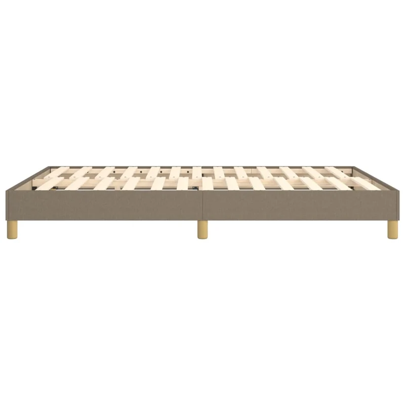 Sommier à lattes sur pieds cadre de lit 140x190 cm tissu taupe TDL0206935