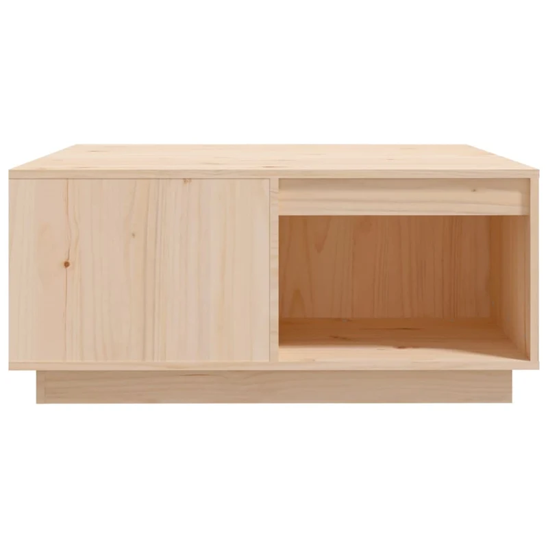 Table basse de salon design rustique 80 x 81 x 36,5 cm bois massif de pin non traité DEC037202