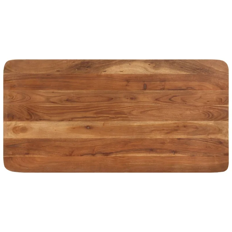 Table d’appoint multifonction en bois massif d'acacia finition couleur miel 110 x 55 x 106cm DEC036418