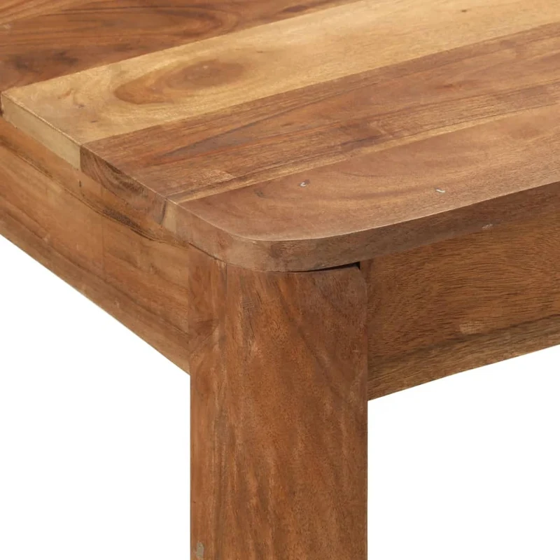 Table d’appoint multifonction en bois massif d'acacia finition couleur miel 110 x 55 x 106cm DEC036418