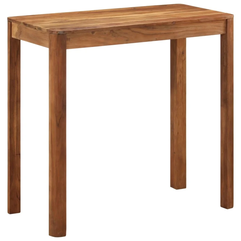 Table d’appoint multifonction en bois massif d'acacia finition couleur miel 110 x 55 x 106cm DEC036418