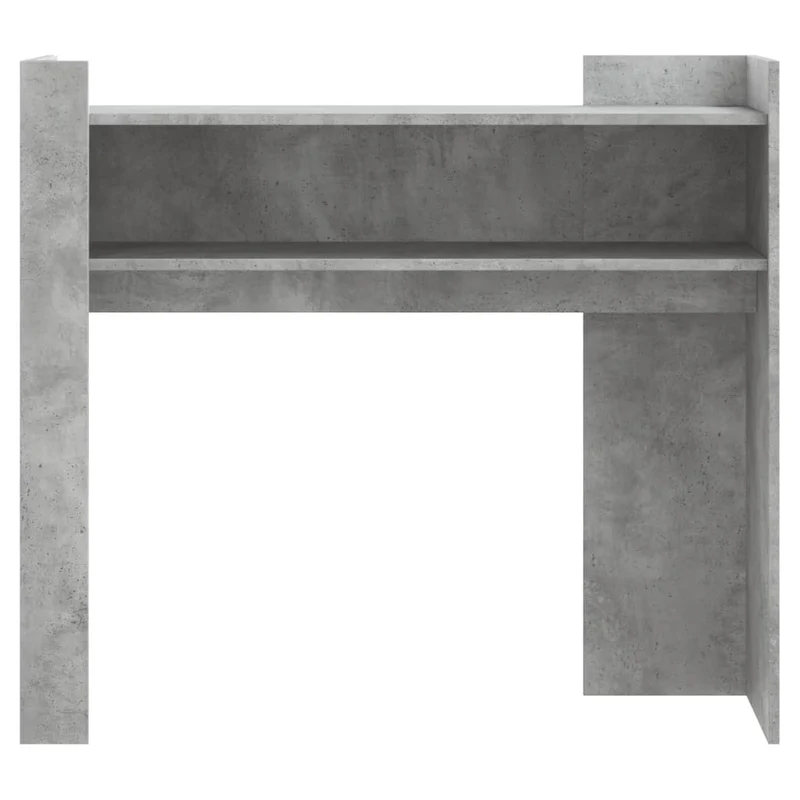Meuble console d'entrée moderne table d'appoint avec compartiment de rangement 100 x 35 x 90 cm bois d'ingénierie gris DEC032012