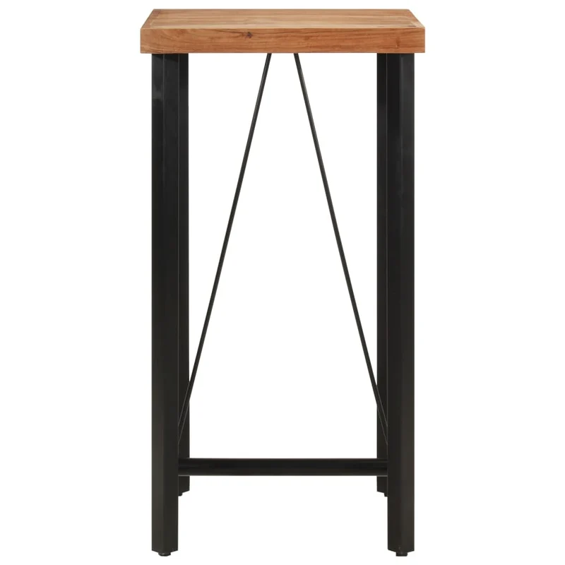 Table d’appoint multifonction 55 x 55 x 107 cm bois massif d'acacia et fer DEC036319