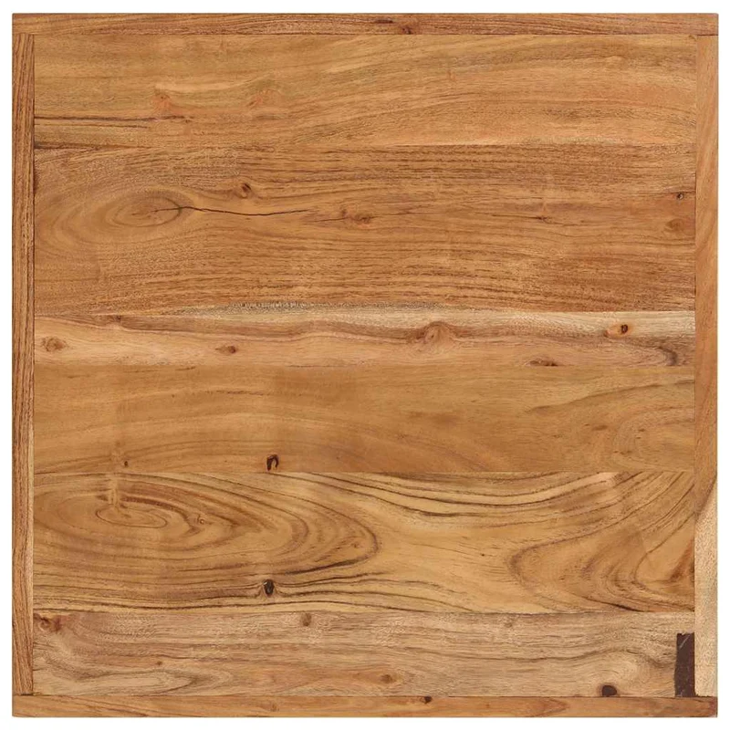 Table d’appoint multifonction 55 x 55 x 107 cm bois massif d'acacia et fer DEC036319