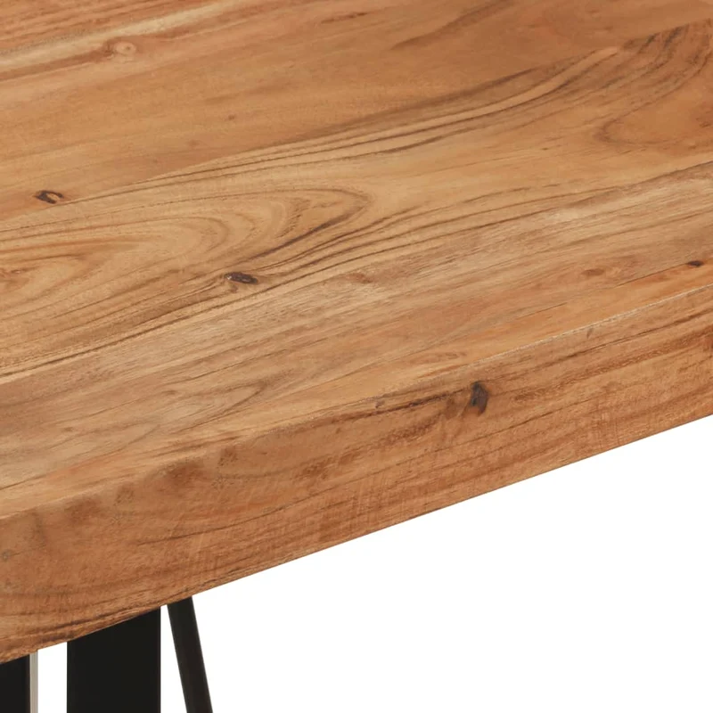 Table d’appoint multifonction 55 x 55 x 107 cm bois massif d'acacia et fer DEC036319