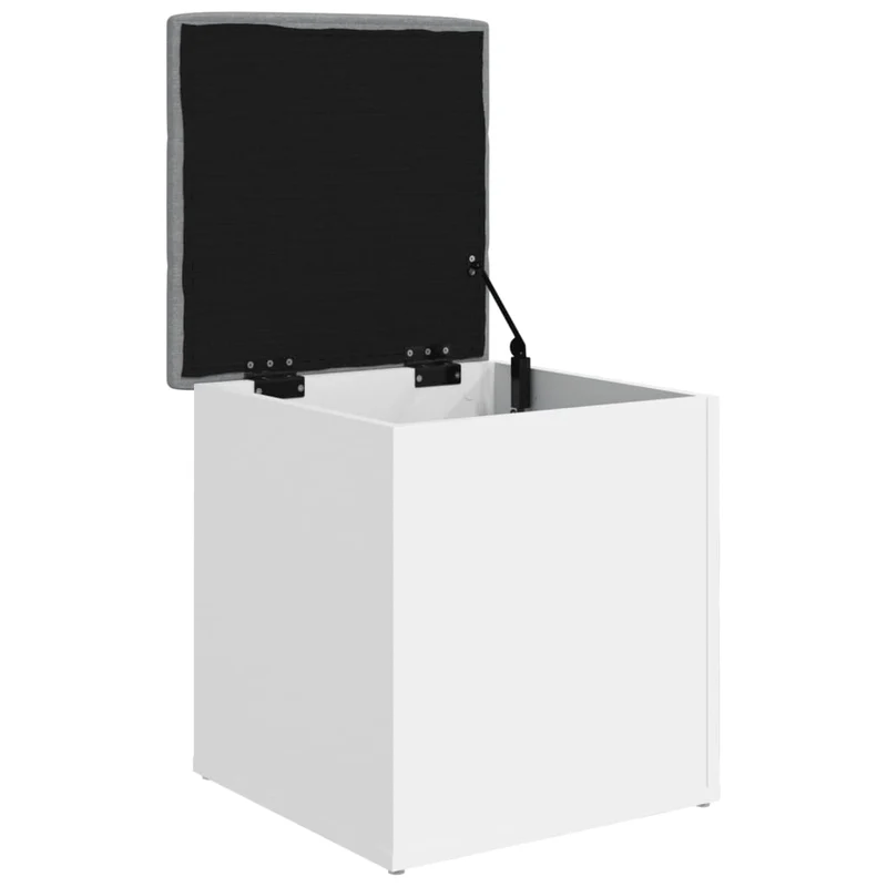 Banc banquette de rangement blanc 42 x 42 x 45 cm bois d'ingénierie blanc DEC024709