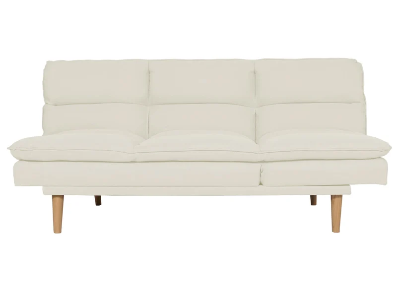 Canapé-lit convertible lit d’appoint surface de couchage 180 x 110 cm en tissu crème 04_0010155