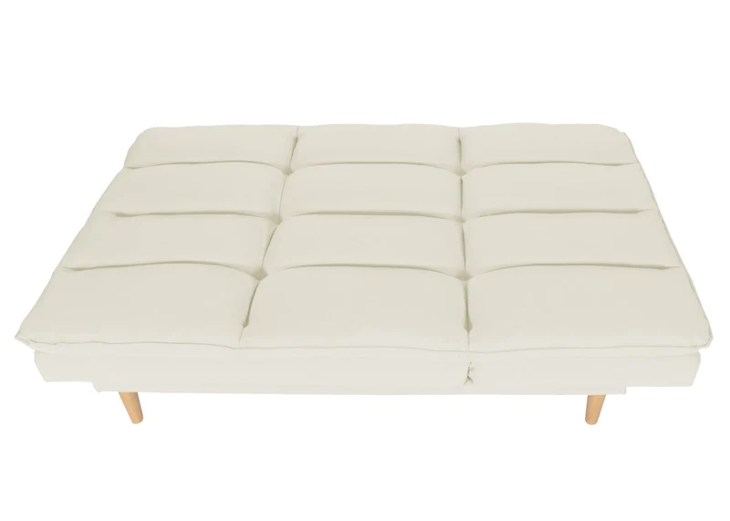 Canapé-lit convertible lit d’appoint surface de couchage 180 x 110 cm en tissu crème 04_0010155