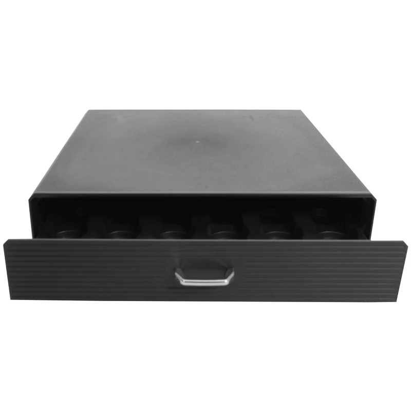 Boîte de rangement pour capsules de café avec tiroir capacité 30 capsules support machine à café pieds antidérapants plastique transparent 04_0010184