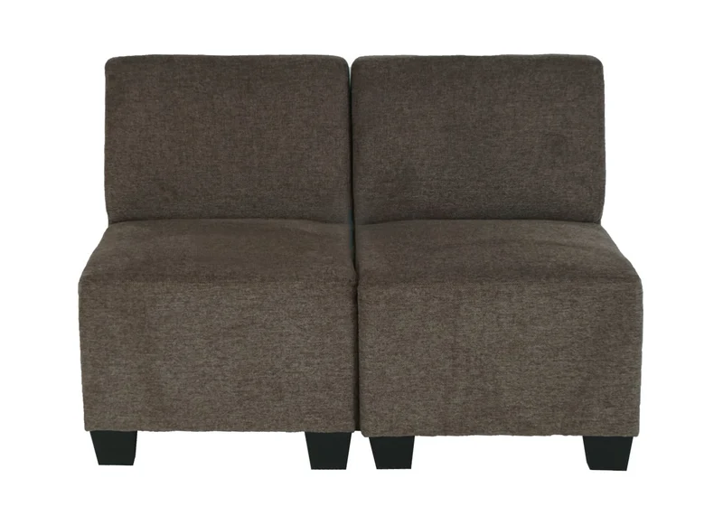 Sofa modulable design moderne lounge 114 x 72 x 76 cm assise confortable et finition élégante en polyester marron 04_0010605