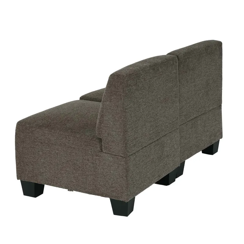 Sofa modulable design moderne lounge 114 x 72 x 76 cm assise confortable et finition élégante en polyester marron 04_0010605