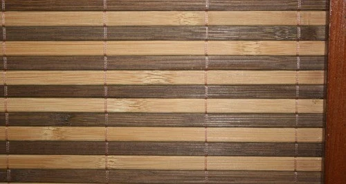 Paravent 3 panneaux marron en bois et bambou 132x175 cm PAR06066