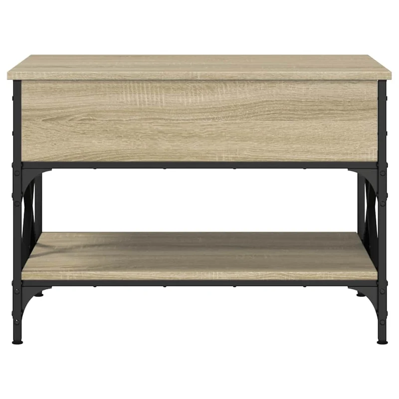 Table basse avec plateau relevable design industriel 70 x 50 x 50 cm bois d'ingénierie et métal DEC038986
