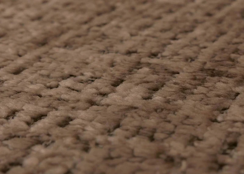 Fauteuil relax à bascule rembourrage épais avec repose-pieds en tissu chenille marron clair structure bois massif blanche 04_0009697