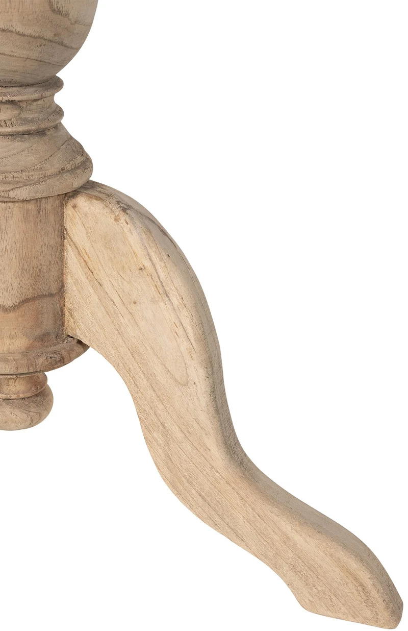 Table d’appoint ronde en bois de mindi massif 64 × 50 cm 10_0009137