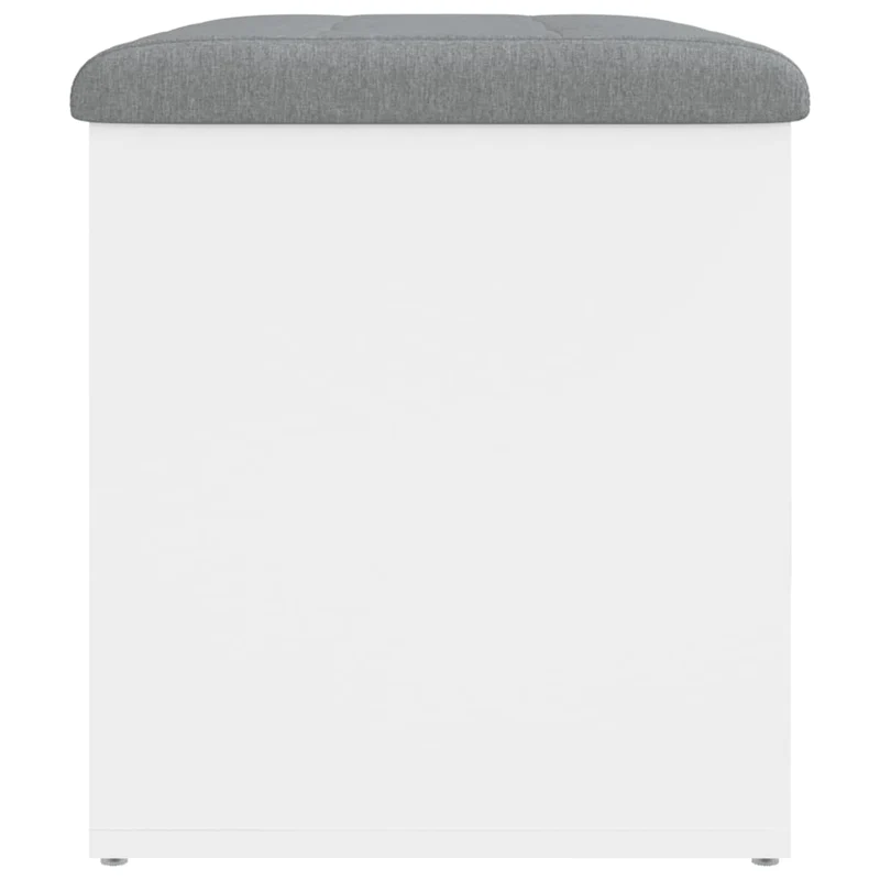 Banc banquette de rangement blanc 62 x 42 x 45 cm bois d'ingénierie blanc DEC024711