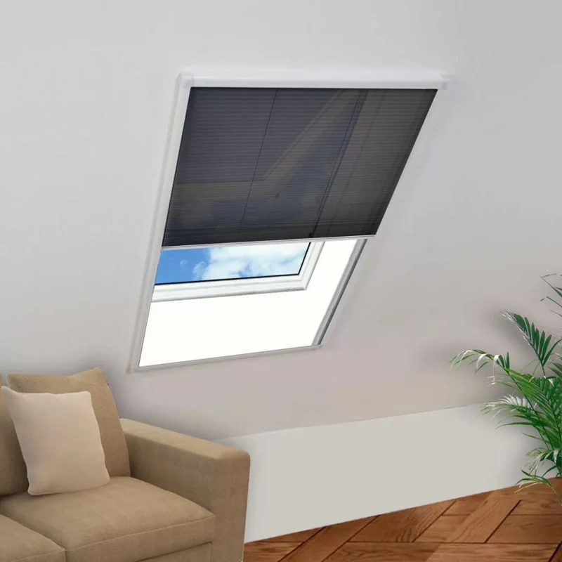 Moustiquaire plissée pour fenêtre 80 x 160 cm DEC022143