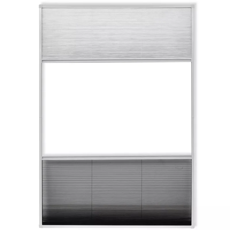 Moustiquaire plissée pour fenêtre 160 x 80 cm avec store occultant DEC022145