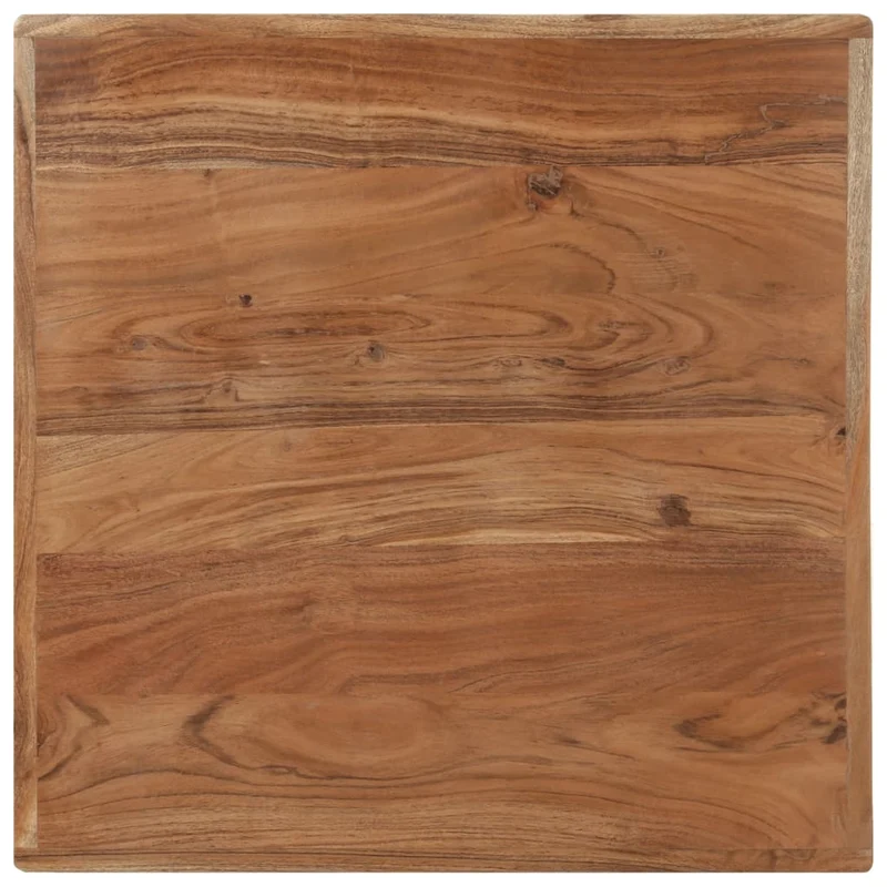 Table d'appoint auxiliaire table bistro 60 x 60 x 76 cm bois d'acacia et fonte DEC036529
