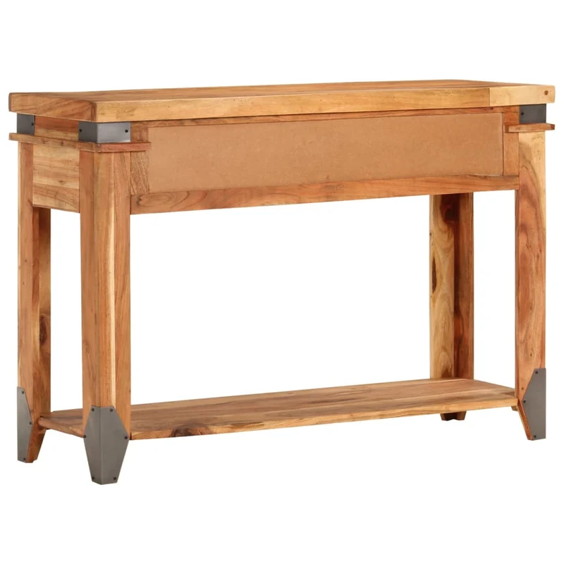 Table console avec tiroirs 110 x 34 x 74 cm bois d'acacia massif et MDF DEC032893