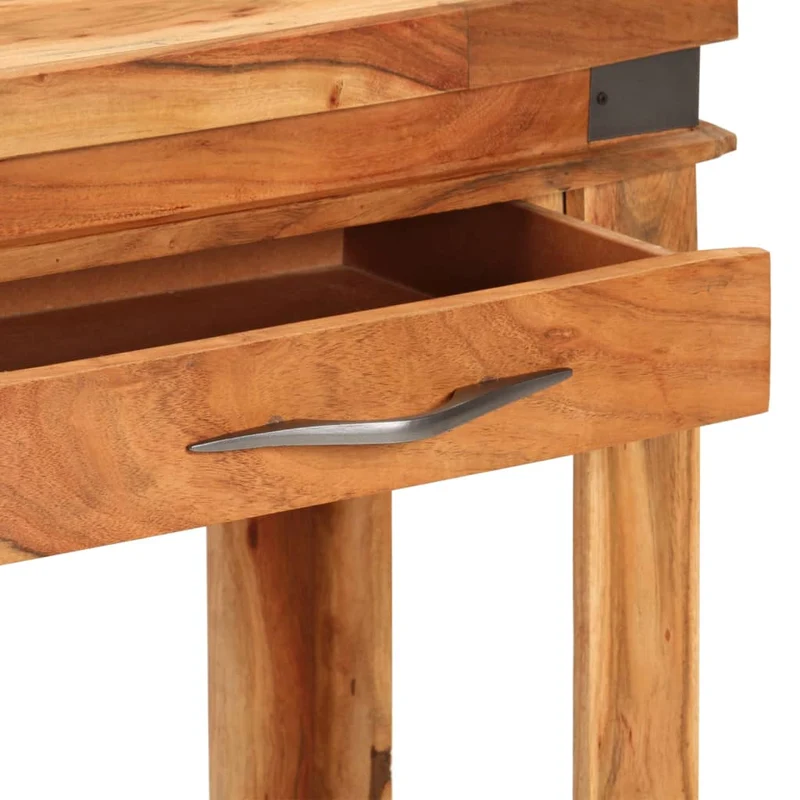 Table console avec tiroirs 110 x 34 x 74 cm bois d'acacia massif et MDF DEC032893