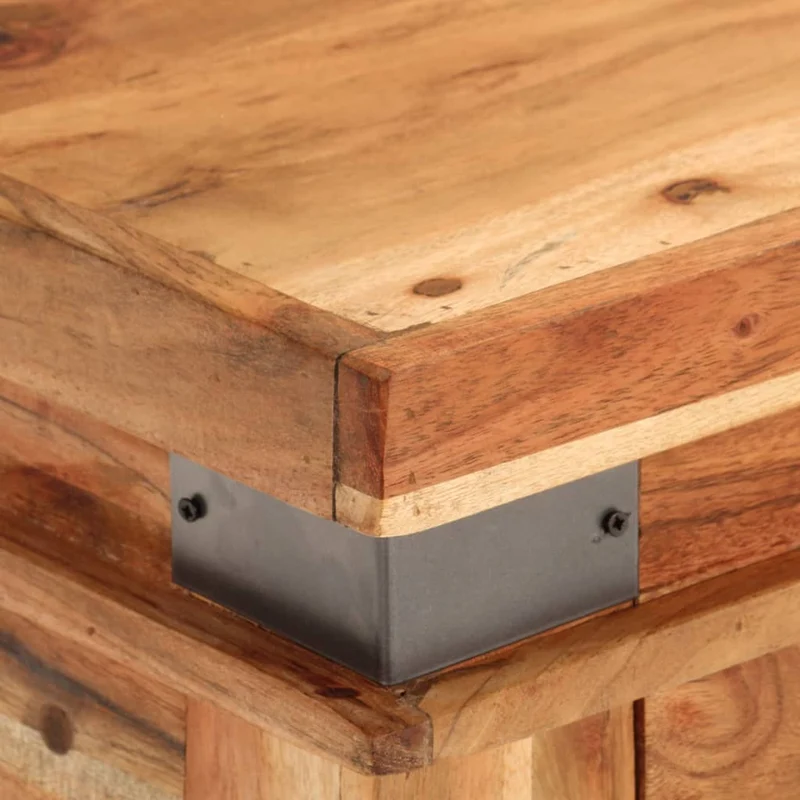 Table console avec tiroirs 110 x 34 x 74 cm bois d'acacia massif et MDF DEC032893