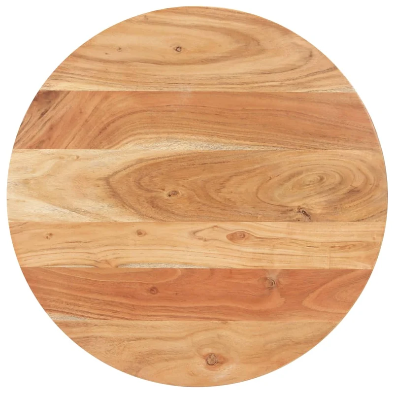 Table d'appoint auxiliaire design ø60 x 76 cm bois d'acacia massif et fonte DEC036591