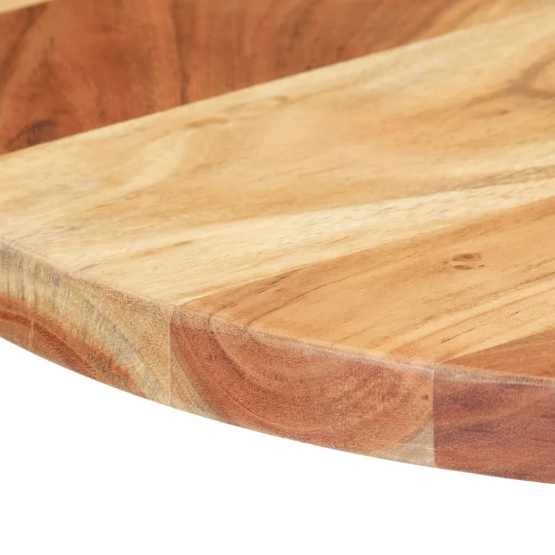 Table d'appoint auxiliaire design ø60 x 76 cm bois d'acacia massif et fonte DEC036591