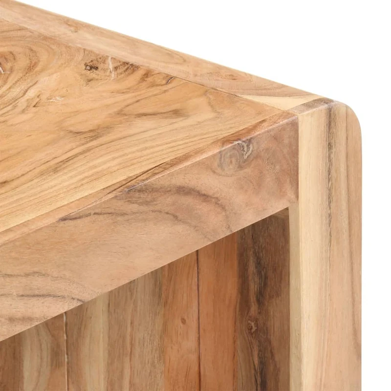 Banc design rustique 110 x 38 x 46 cm en bois solide d'acacia brun DEC024994