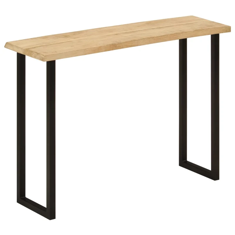 Table console table d'appoint 105 x 33 x 76 cm bois de manguier et acier DEC031365