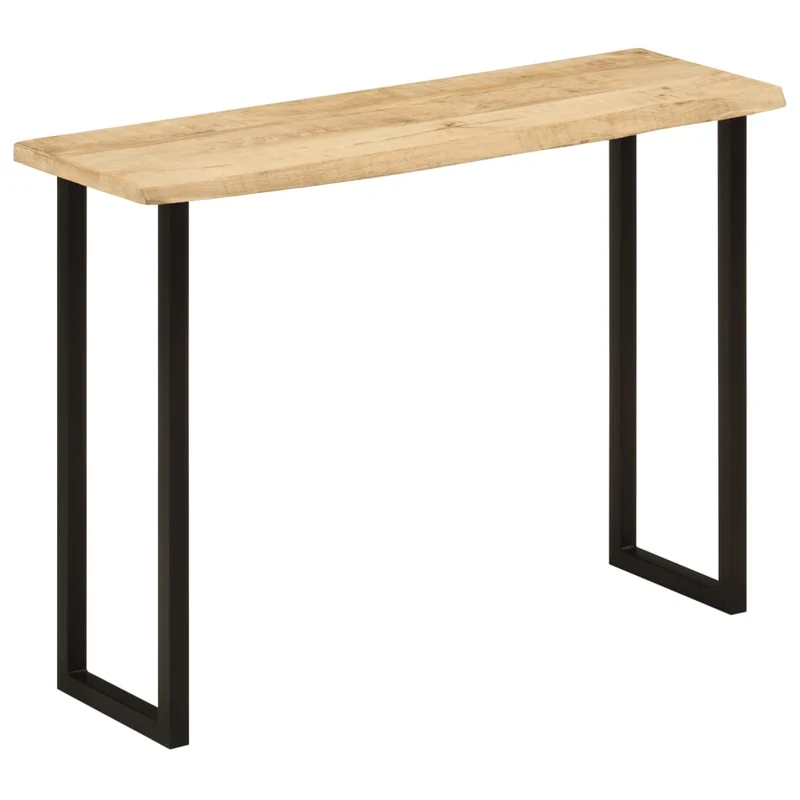 Table console table d'appoint 105 x 33 x 76 cm bois de manguier et acier DEC031365