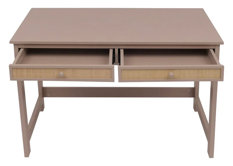 Bureau table de travail bureau pour ordinateur portable avec tiroirs 78 × 110 × 60 cm bois taupe clair 04_0009482