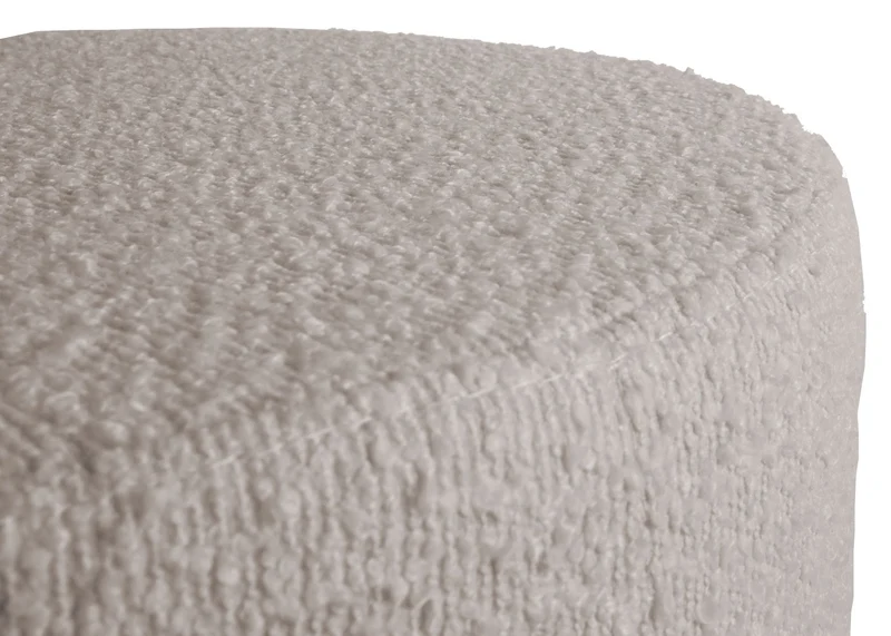Lot de 2 tabourets bouclé réglables pivotants 360° tabourets coiffeuse tissu beige 04_0009934