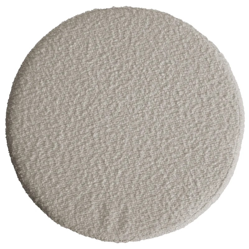 Lot de 2 tabourets bouclé réglables pivotants 360° tabourets coiffeuse tissu beige 04_0009934