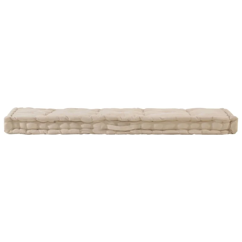 Coussins de palette canapé de sol dossier assise en coton beige DEC021326