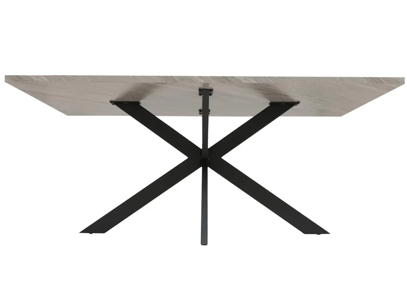 Table à manger rectangulaire moderne 180 x 90 x 76 cm pour 8 personnes en MDF gris 04_0009256