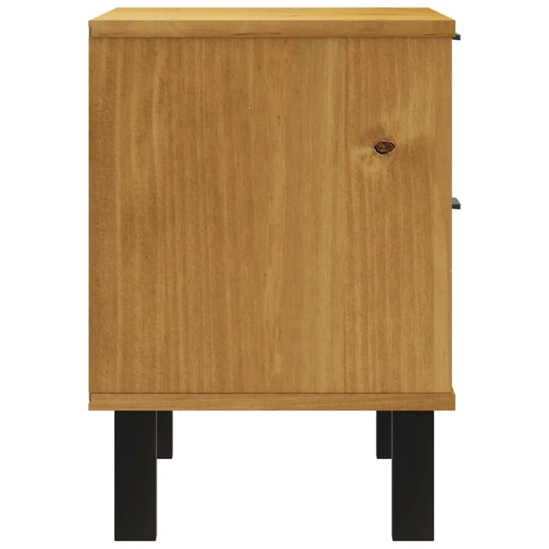 Table de chevet avec 2 tiroirs et 1 compartiment ouvert 49 x 35 x 50 cm bois de pin DEC033912