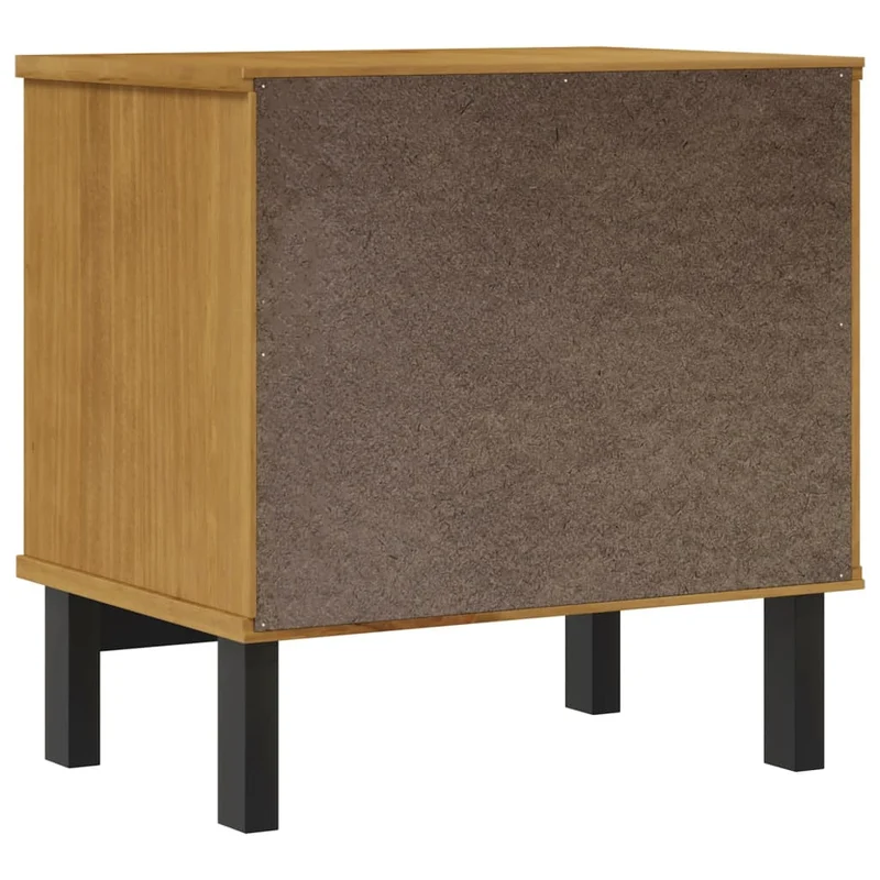 Table de chevet avec 2 tiroirs et 1 compartiment ouvert 49 x 35 x 50 cm bois de pin DEC033912