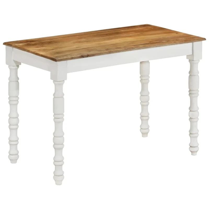 Table de salle à manger design rustique 110 x 60 x 76 cm bois de manguier massif DEC036651